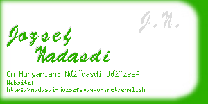 jozsef nadasdi business card